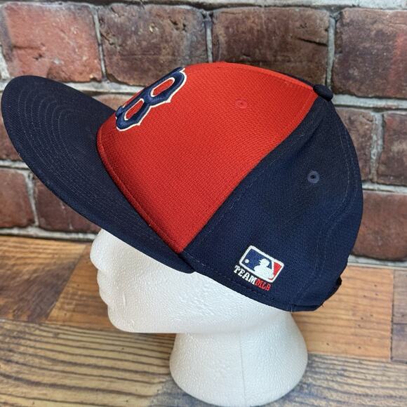 Boston Red Sox Flat Brim Hat Cap MLB OC Sports Adjustable Red/Blue - Picture 4 of 7